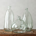 Home Decorative Hand geblasen hohe klare farbige Vase